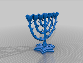menorah attraversare arredamento arte deco Bibbia lampadario Natale decorazioni menora 3d print model - Mito3D
