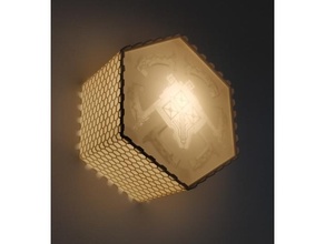 honeycomb lampshape lithophane noma outer wilds decor lampshade 3d print model - Mito3D