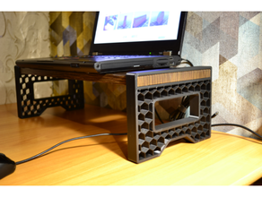 laptop stand office display 3d print model - Mito3D