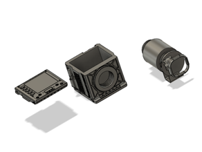 rosso Draghi Komodo manichino screw on lente gopro adattatore elettronica 3d print model - Mito3D