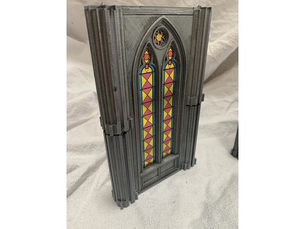wall 2 windows 3 buildings & structures architecture gothic tabletop warhammer 3D print model - Mito3D