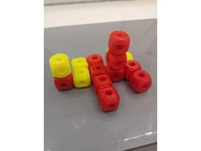 mole cubo humorado construtor brinquedo puxar plop construção brinquedos snapcube snapfit snappycube 3d print model - Mito3D