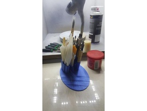 tool holder hobby brush model painting putty spatula 3d print model - Mito3D