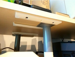 guía rail móvil estante apoya organización escritorio oficina 3d print model - Mito3D