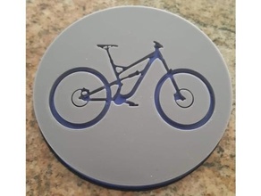 Montagne bicyclette vélo Coaster cuisine manger boisson balade 3d print model - Mito3D