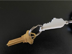 minimaliste Kentucky porte clés 3d print model - Mito3D