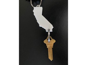 minimaliste Californie porte clés 3d print model - Mito3D