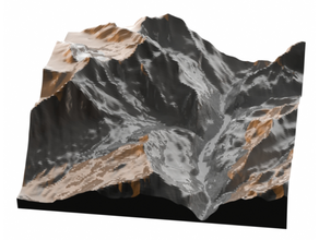 lauterbrunen Schweiz Berge topografisch Karte Topographie 3d print model - Mito3D