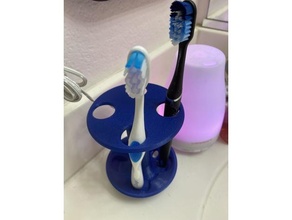 toothbrush holder 4 hole bathroom stand toothpaste 3d print model - Mito3D