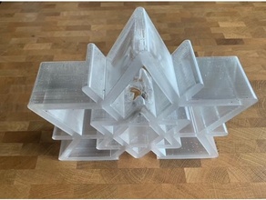 large snowflake tealights decor candle candleholder holder tealight tealightholder 3d print model - Mito3D
