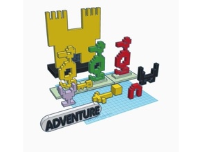 atari 2600 aventura escrivaninha dis playset jogos 3d print model - Mito3D
