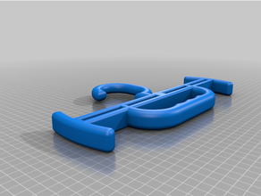 hard hook 3d print model - Mito3D