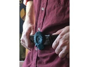 ammonite ceinture Boucle accessoires mode fossile tenue paléo paléontologie 3d print model - Mito3D