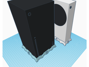 xbox serie vertical soportes 3d impresión juego azar arco iris asedio xsx 3d print model - Mito3D