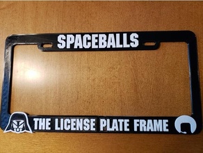 spaceballs license plate frame color invert 3d print model - Mito3D