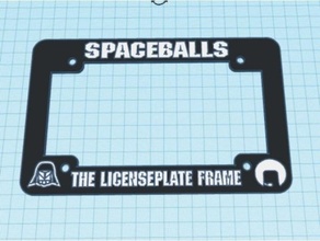 spaceballs ontario moto Licence assiette couverture gaine remix automobile 3d print model - Mito3D