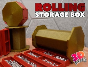 rolling storage box containers bin hardware organization organizer 3d print model - Mito3D