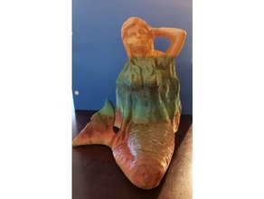mermaid piggybank creatures 3d print model - Mito3D
