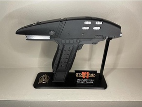 display stand assault phaser props cosplay country federation mount star starfleet trek undiscovered 3d print model - Mito3D