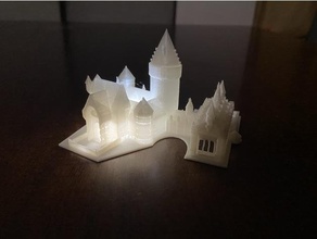 Hogwarts Schloss Remix Öffnungen Licht Gebäude Strukturen Harry Töpfer 3d print model - Mito3D