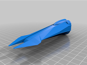 smaller kom'rk starfighter vehicles 3d print model - Mito3D