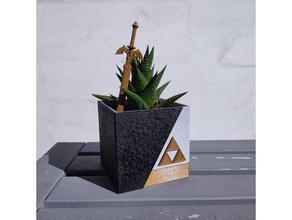zelda plantador decoración maceta 3d print model - Mito3D