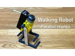 walking robot parallel cranks robotics tt motor 3d print model - Mito3D