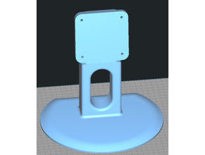 foot monitor 3d printing lcd mount stand 3d print model - Mito3D