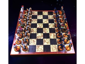 super esmagar manos xadrez 3d print model - Mito3D