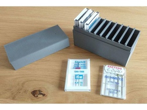 agulha caixa overlock costura máquina agulhas ferramenta titulares caixas 3d print model - Mito3D