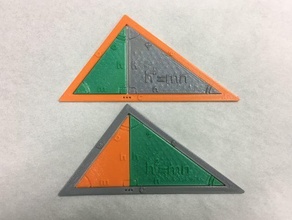 Triangle géométrique théorème math art altitude taille 3d print model - Mito3D