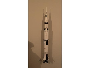 Lego Saturno profilo verticale parete montare oggetti scena 3d print model - Mito3D