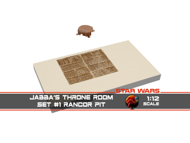 jabba trono camera rancore fossa giocattoli Giochi palazzo capanna hutt Massassiordante Guerre stellari 3D print model - Mito3D