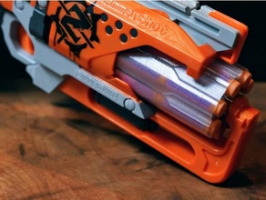 inline magazine 16 shot hammershot cylinder toys & games nerf spiral vase mode 3d print model - Mito3D