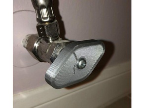 customizable toilet sink water valve shutoff handle bathroom 3d print model - Mito3D