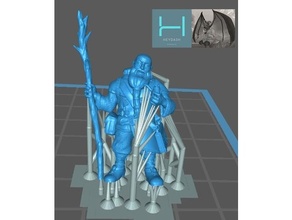 pre-supported dwarf mage toys & games 3dprintable boardgame boardgames dnd miniature dungeons dragons game miniatures tabletop gaming wargaming 3d print model - Mito3D