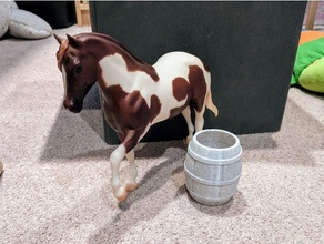 farm barrel toy & game accessories breyer figurine horse 3d print model - Mito3D