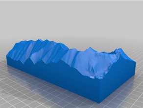 cristal montanha topográfico mapa esporte ar livre esqui snowboard 3d print model - Mito3D