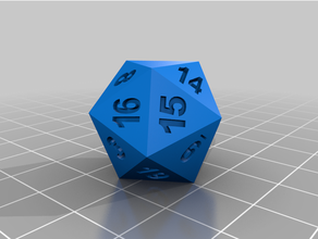 blank d20 face 3d printing dnd dungeondanddragons dungeons dragons tabletop 3d print model - Mito3D