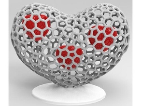 Coeur arte Ferramentas Voronoi 3d print model - Mito3D