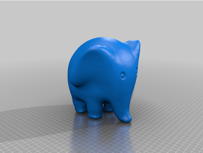 fofa elefante esculturas animal escultura 3d print model - Mito3D