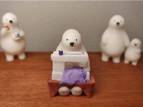 Kumaty polar Urso costura máquina animais fofa 3d print model - Mito3D