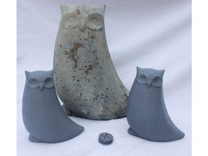 ceramic owl scans & replicas 3d print model - Mito3D