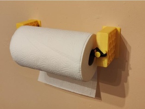 quick reload toilet towel paper holder big honeycomb remix bathroom 3d print model - Mito3D