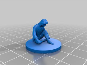 beggar toys & games dnd dungeons dragons hungry man mini miniature poor tabletop 3d print model - Mito3D