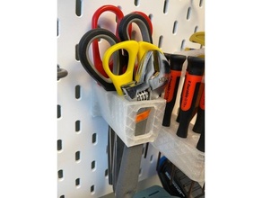ikea skadis scissors holder tool holders & boxes hanger hook organizer pegboard tools 3d print model - Mito3D