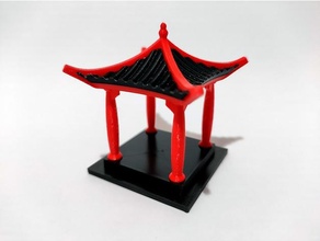 multicolor squared pagoda decor 3d print model - Mito3D