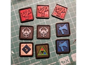 blood rage pillage tokens games boardgame game token 3d print model - Mito3D