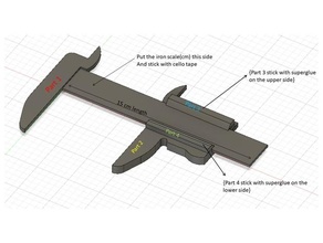 vernier caliper cm tools calipers 3d print model - Mito3D