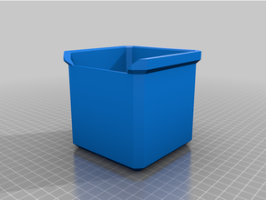 milwaukee packout deep bin cutout middle tool holders & boxes 3d print model - Mito3D